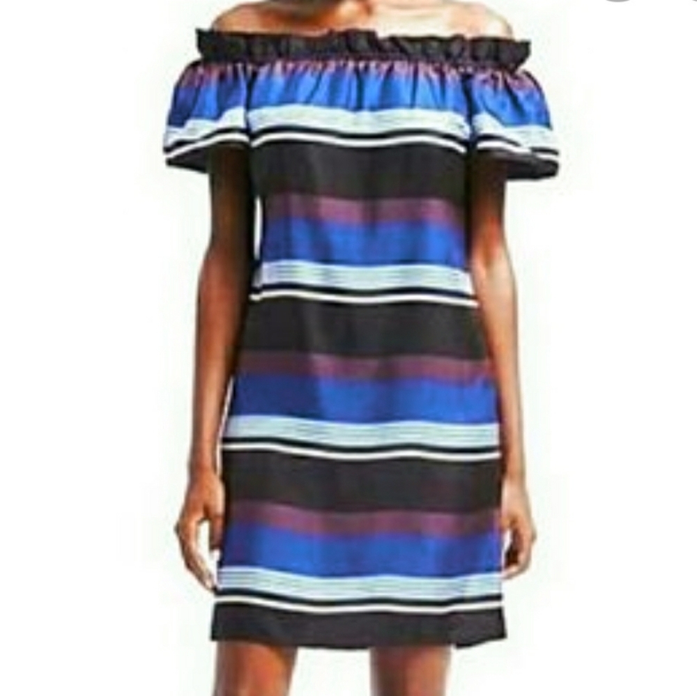 100% Silk Striped Banana Republic Dress, S…
